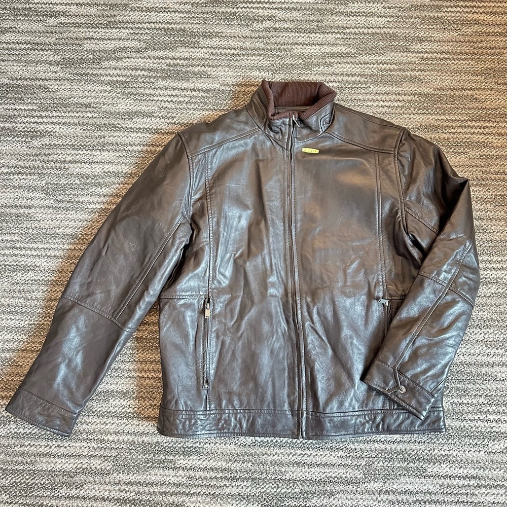 #2717 Pronto Uomo Leather Jacket, Mens Large